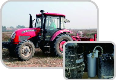 “潔能?！辈裼蛢艋髟谵r(nóng)用機(jī)械上的應(yīng)用